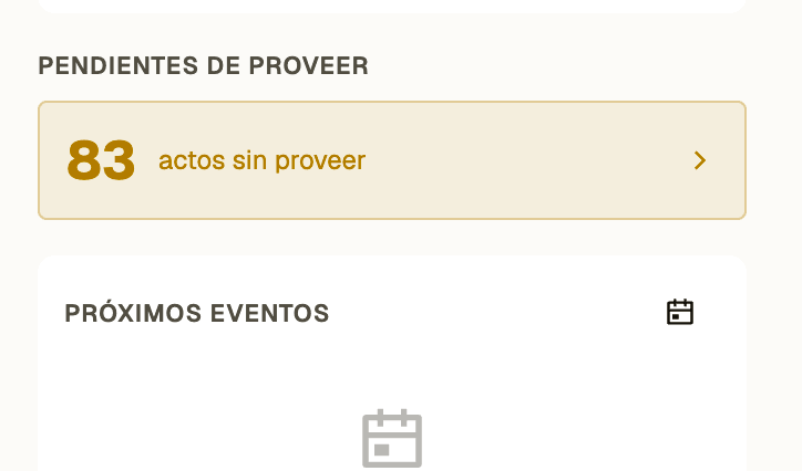 Vista de proveídos en Proveído
