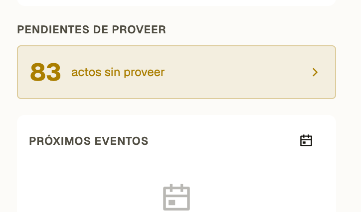Vista de proveídos en Proveído